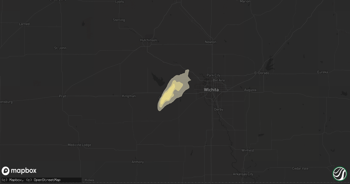 Hail map in Garden Plain, KS on September 24, 2016