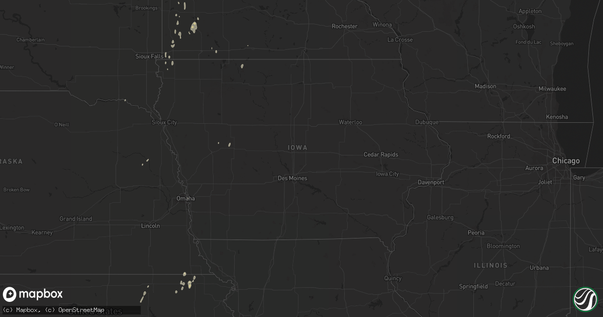Hail map in Iowa on September 24, 2016