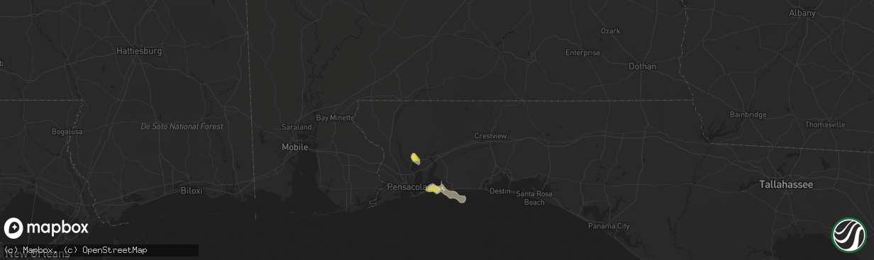 Hail map in Milton, FL on September 24, 2016