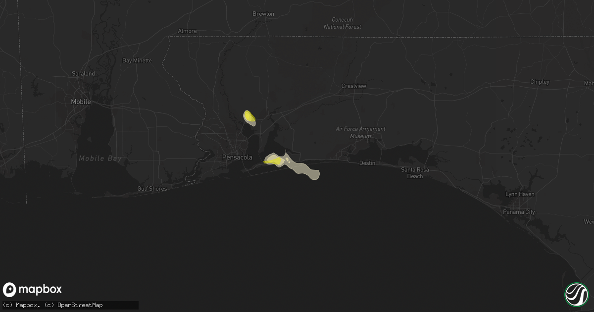 Hail map in Navarre, FL on September 24, 2016