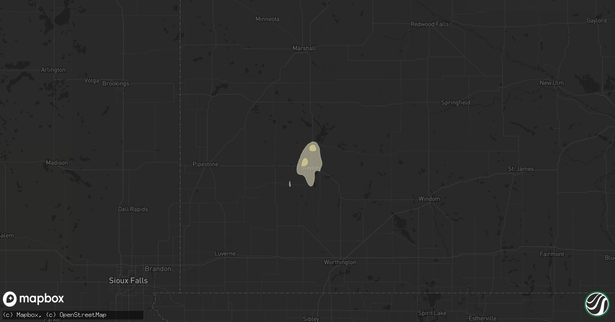 Hail map in Slayton, MN on September 24, 2016