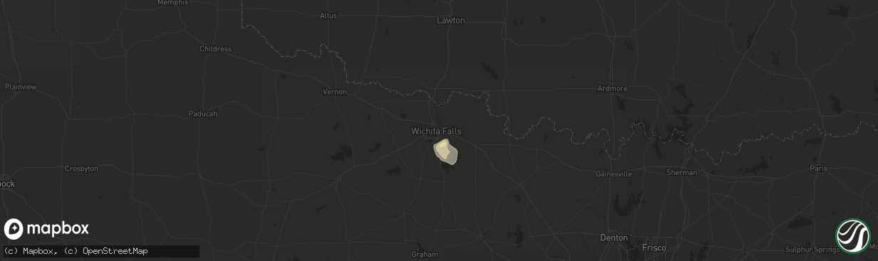 Hail map in Wichita Falls, TX on September 24, 2016