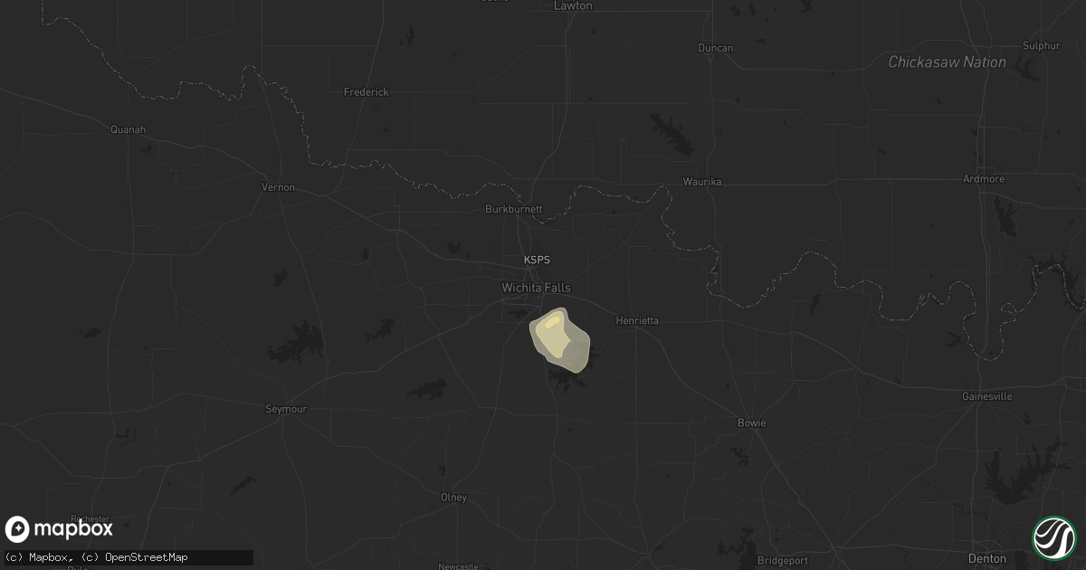 Hail map in Wichita Falls, TX on September 24, 2016