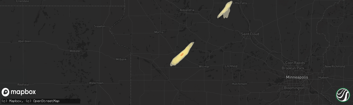 Hail map in Benson, MN on September 24, 2017