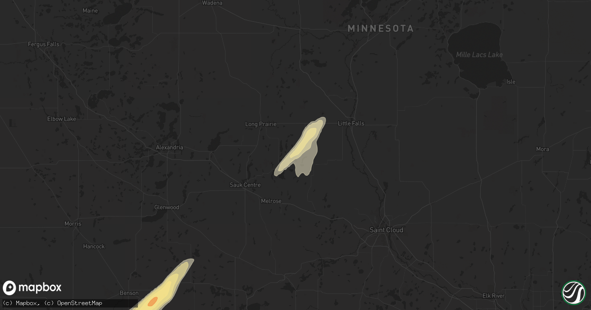 Hail map in Burtrum, MN on September 24, 2017