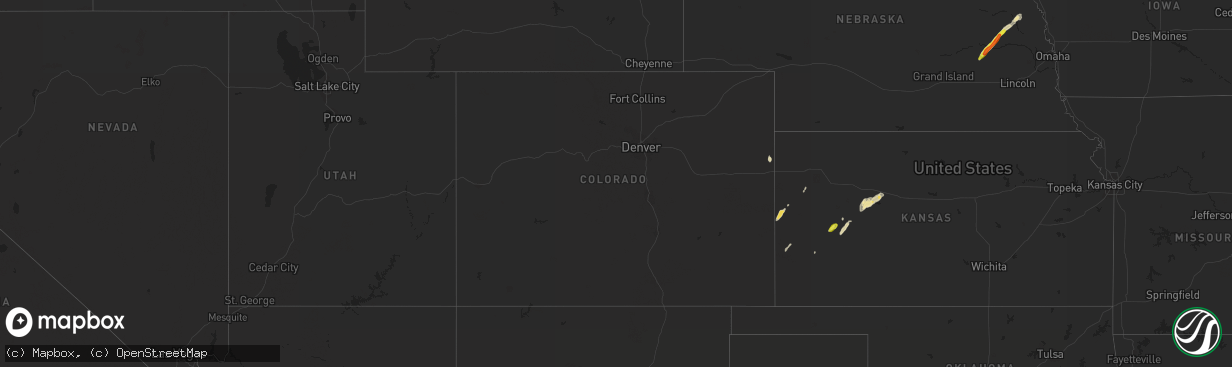 Hail map in Colorado on September 24, 2017