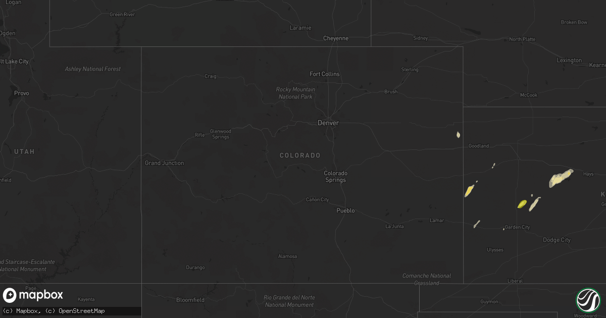 Hail map in Colorado on September 24, 2017