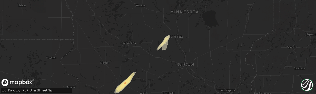 Hail map in Grey Eagle, MN on September 24, 2017