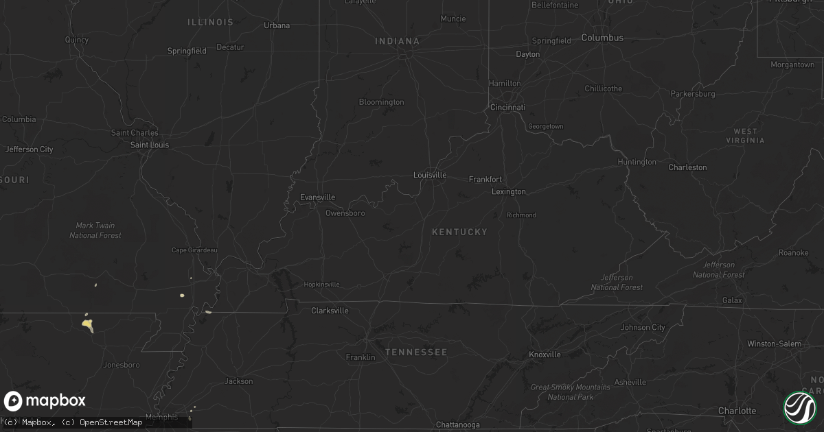 Hail map in Kentucky on September 24, 2017