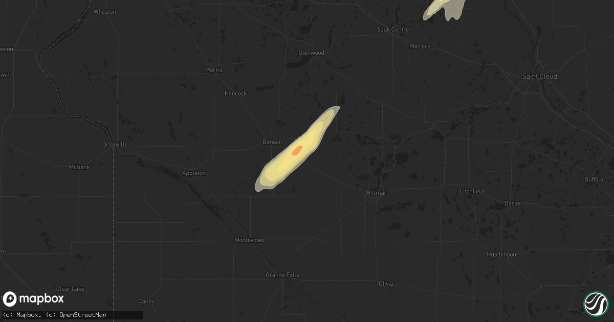 Hail map in Murdock, MN on September 24, 2017