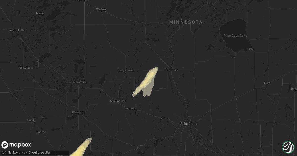 Hail map in Swanville, MN on September 24, 2017