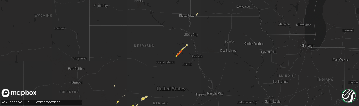 Hail map on September 24, 2017