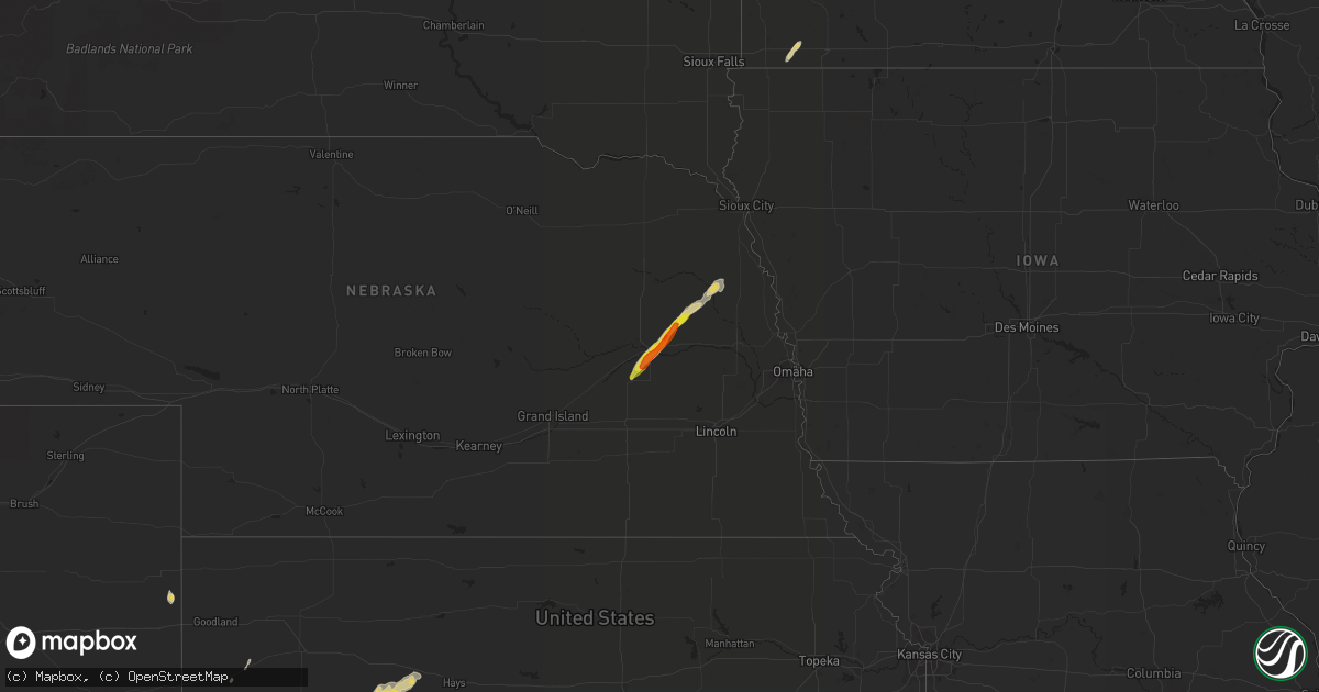 Hail map on September 24, 2017