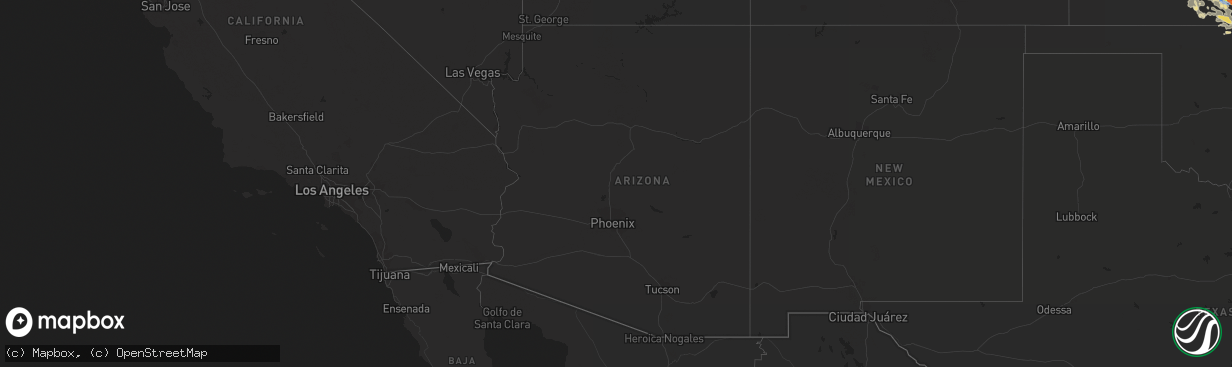 Hail map in Arizona on September 24, 2019