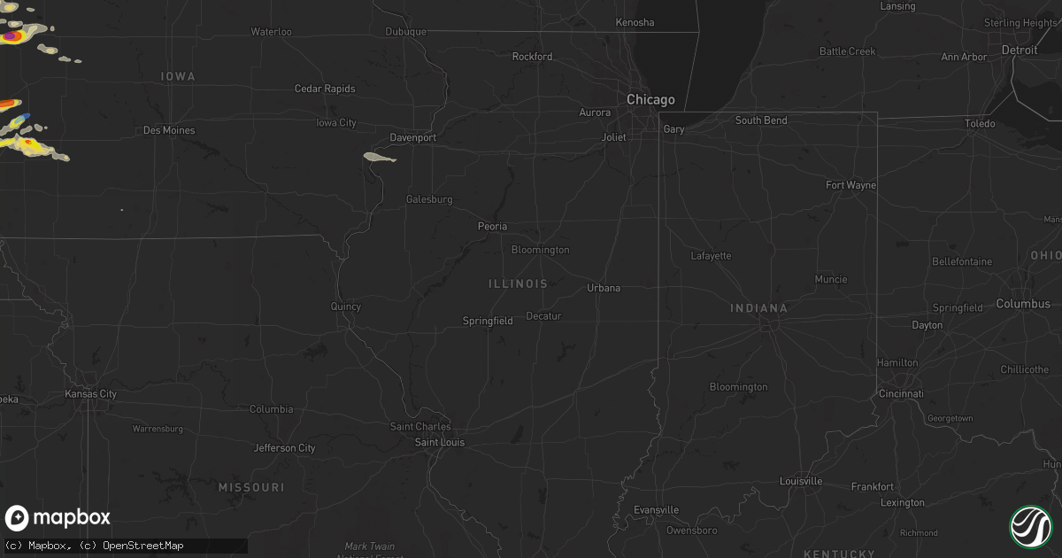 Hail map in Illinois on September 24, 2019