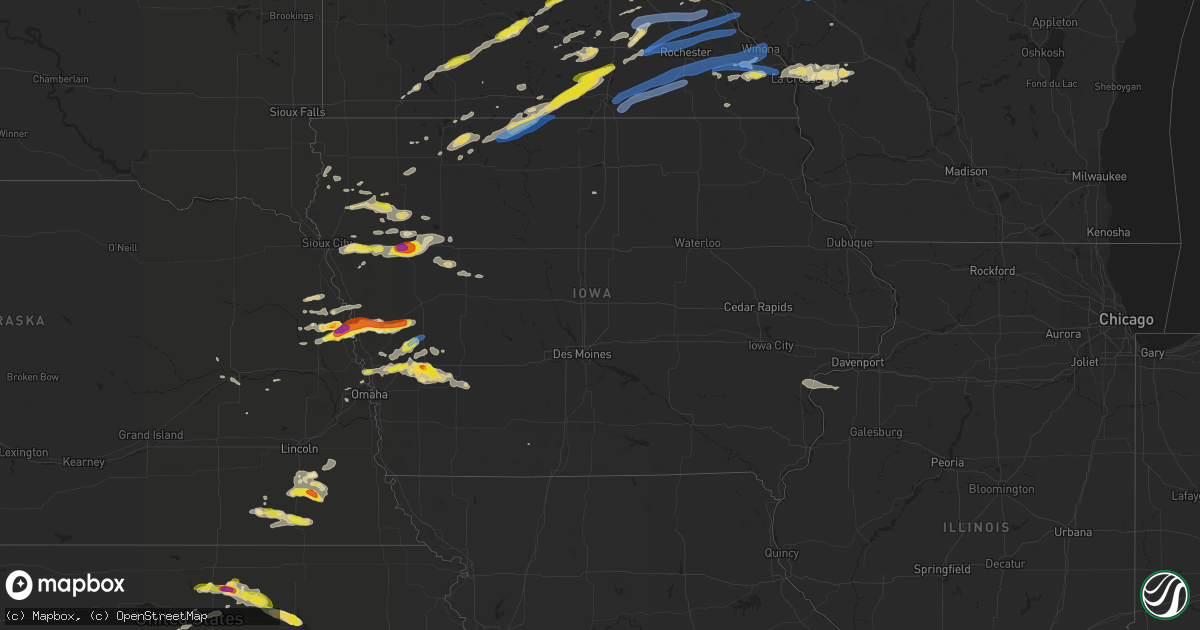 Hail map in Iowa on September 24, 2019