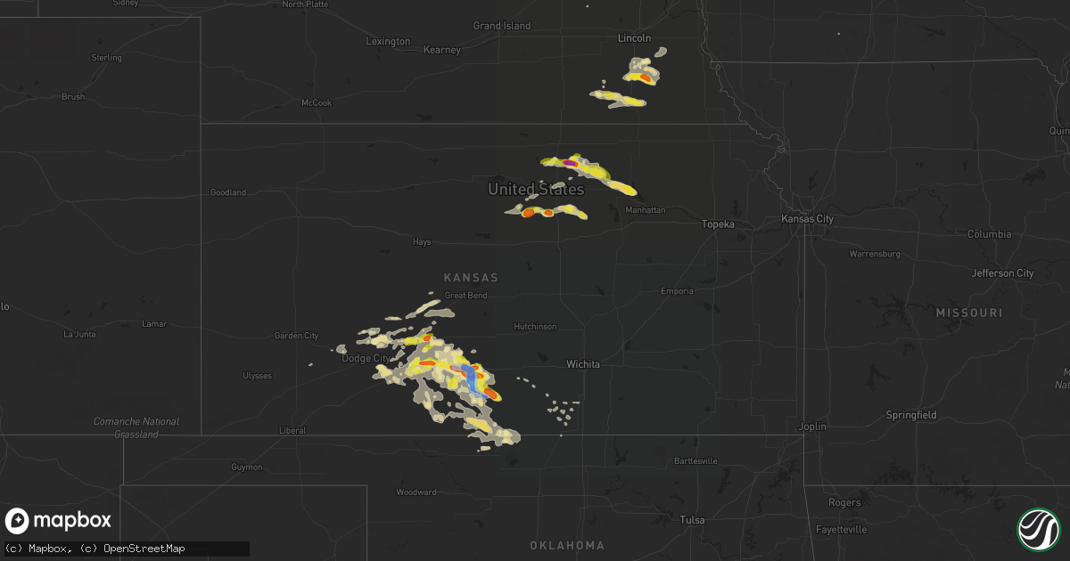 Hail map in Kansas on September 24, 2019