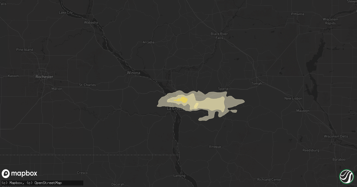 Hail map in Onalaska, WI on September 24, 2019