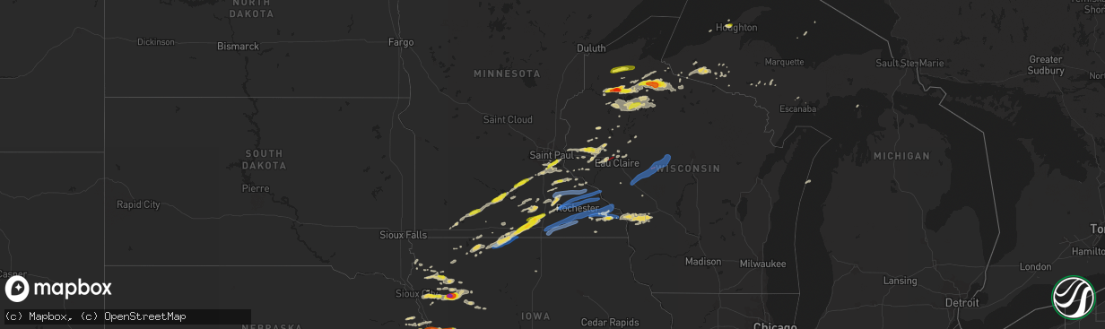 Hail map on September 24, 2019