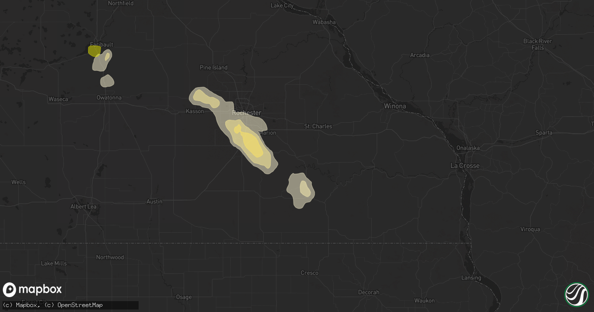 Hail map in Chatfield, MN on September 24, 2020