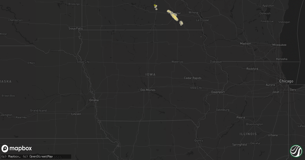 Hail map in Iowa on September 24, 2020