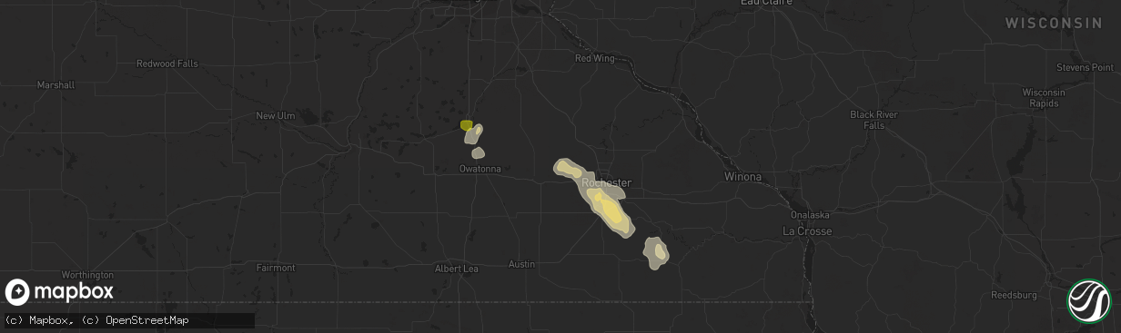 Hail map in Mantorville, MN on September 24, 2020