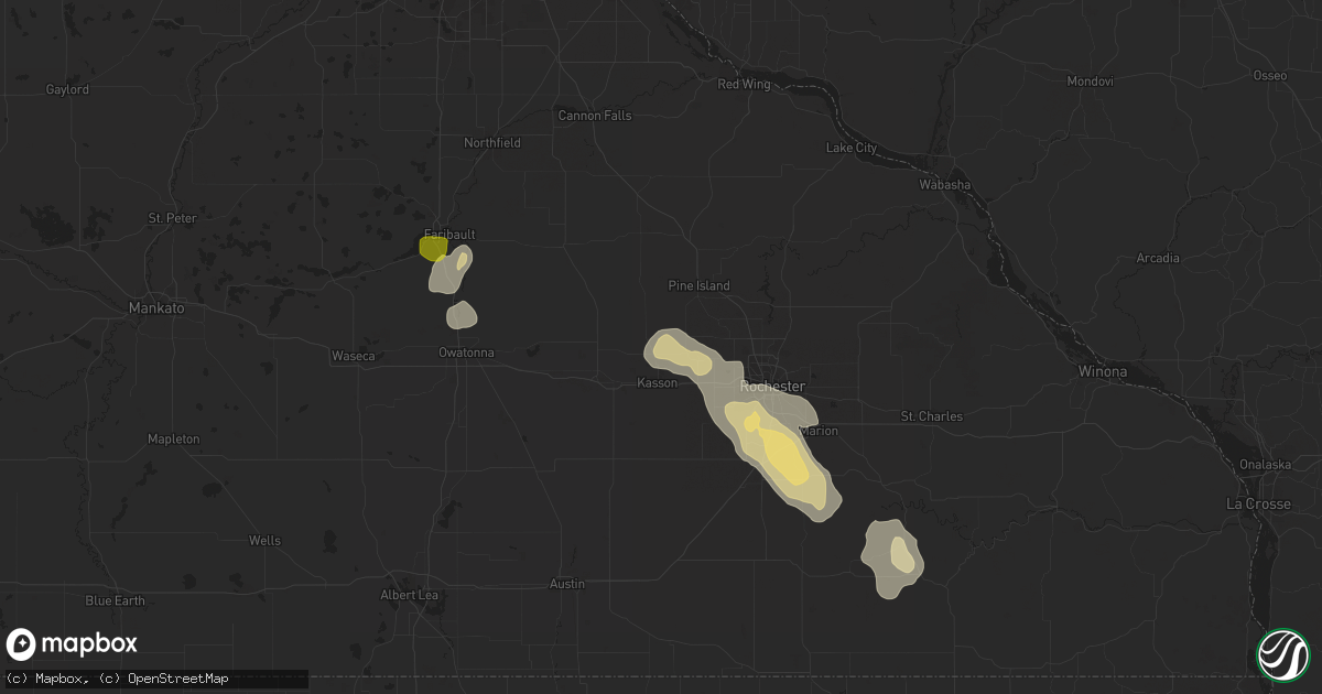 Hail map in Mantorville, MN on September 24, 2020