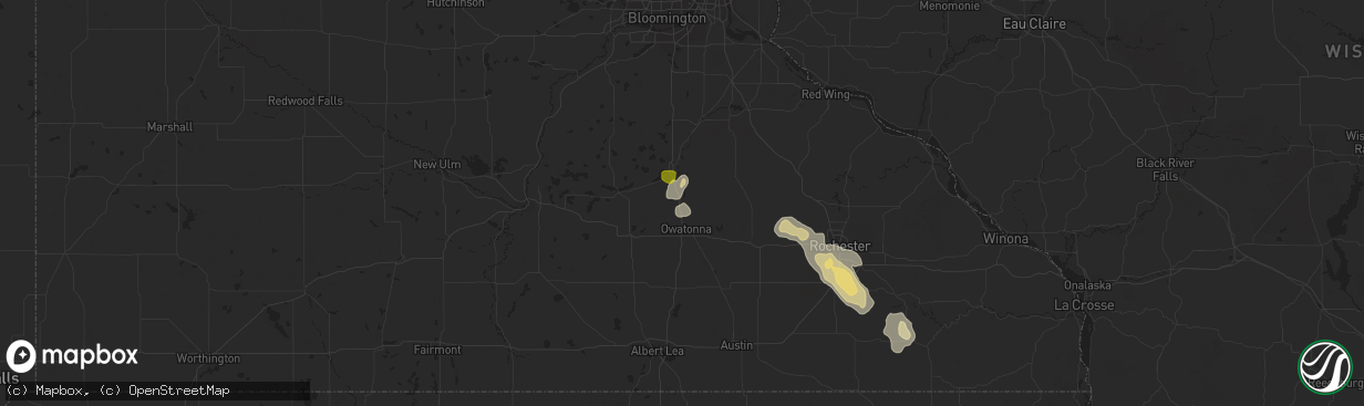 Hail map in Medford, MN on September 24, 2020