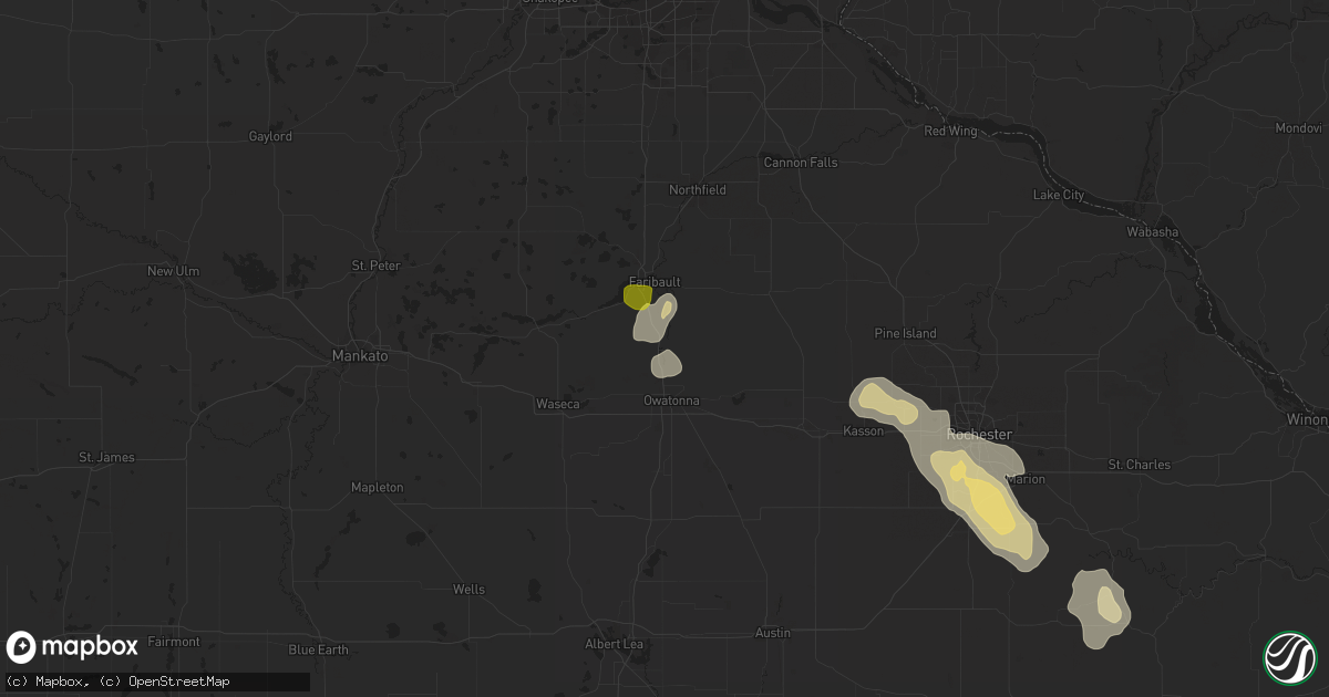 Hail map in Medford, MN on September 24, 2020