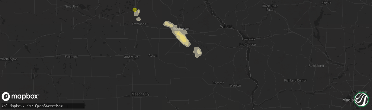 Hail map in Spring Valley, MN on September 24, 2020