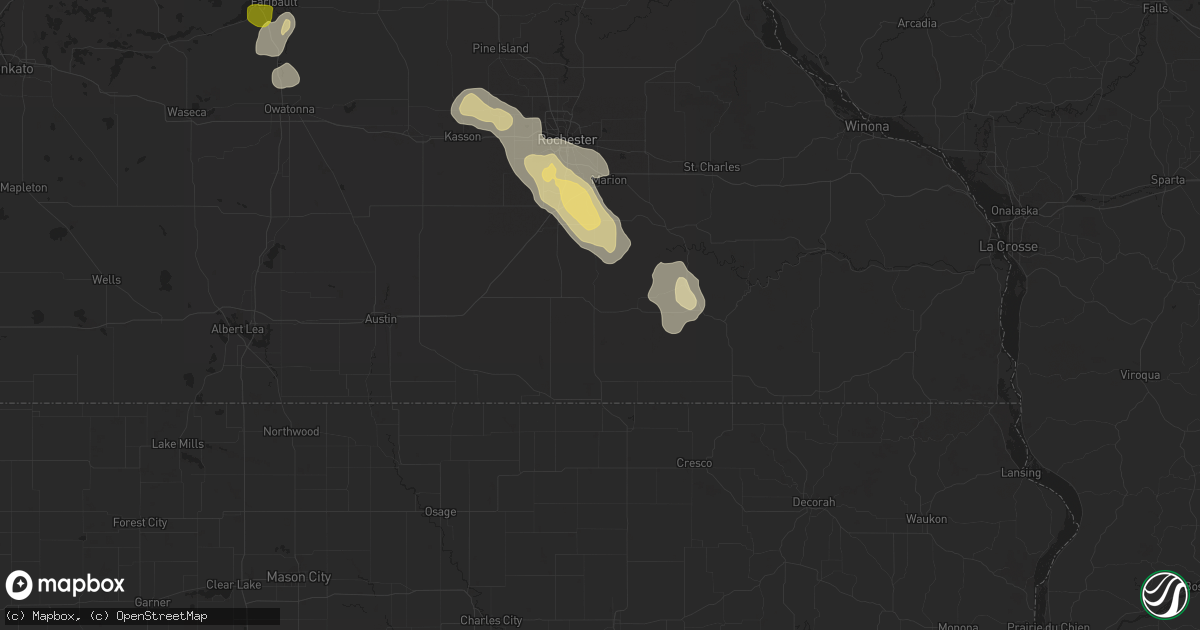 Hail map in Spring Valley, MN on September 24, 2020