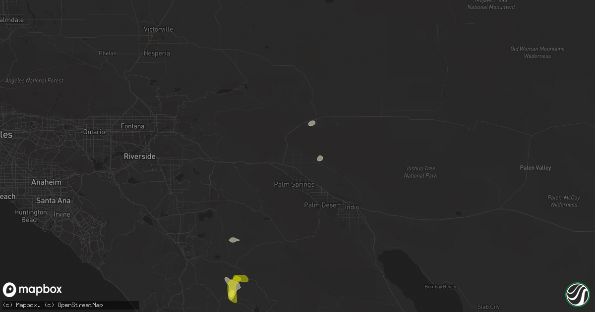 Hail map in Desert Hot Springs, CA on September 24, 2021