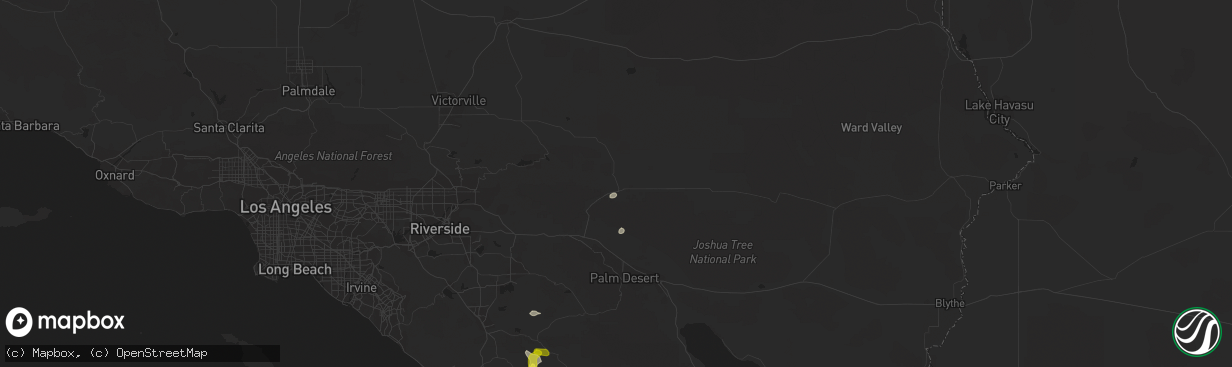 Hail map in Yucca Valley, CA on September 24, 2021