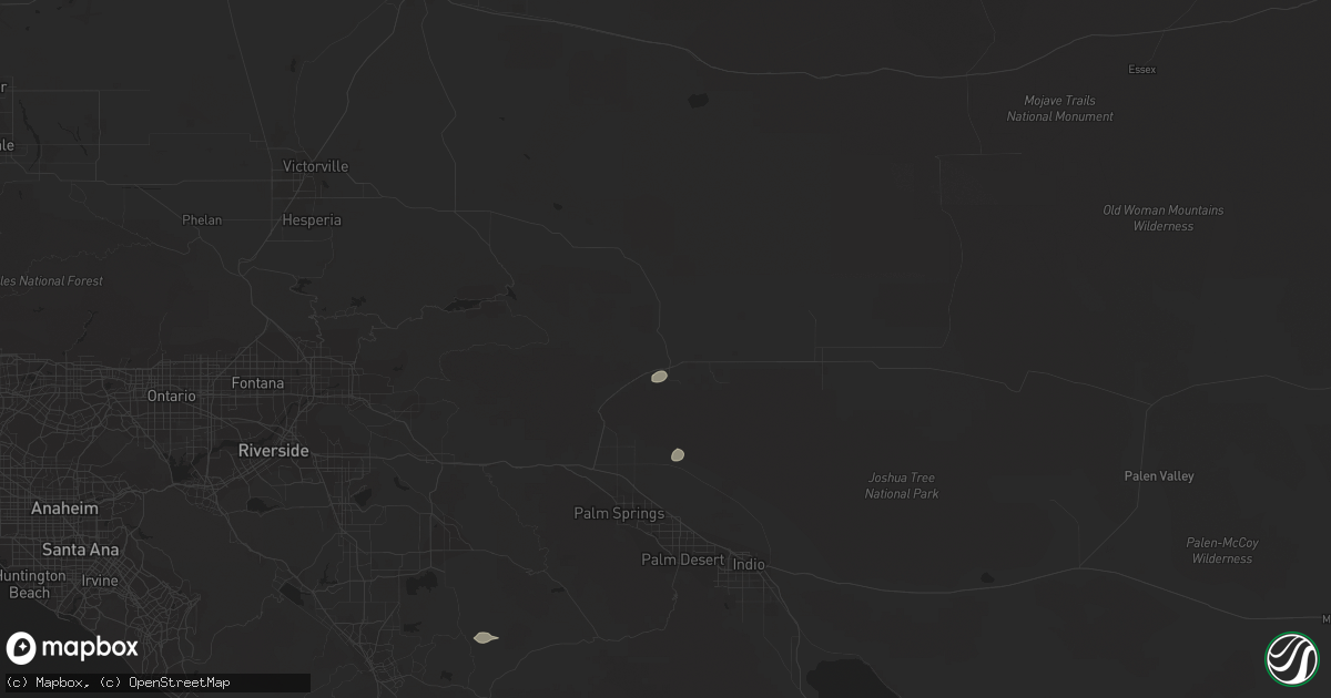 Hail map in Yucca Valley, CA on September 24, 2021