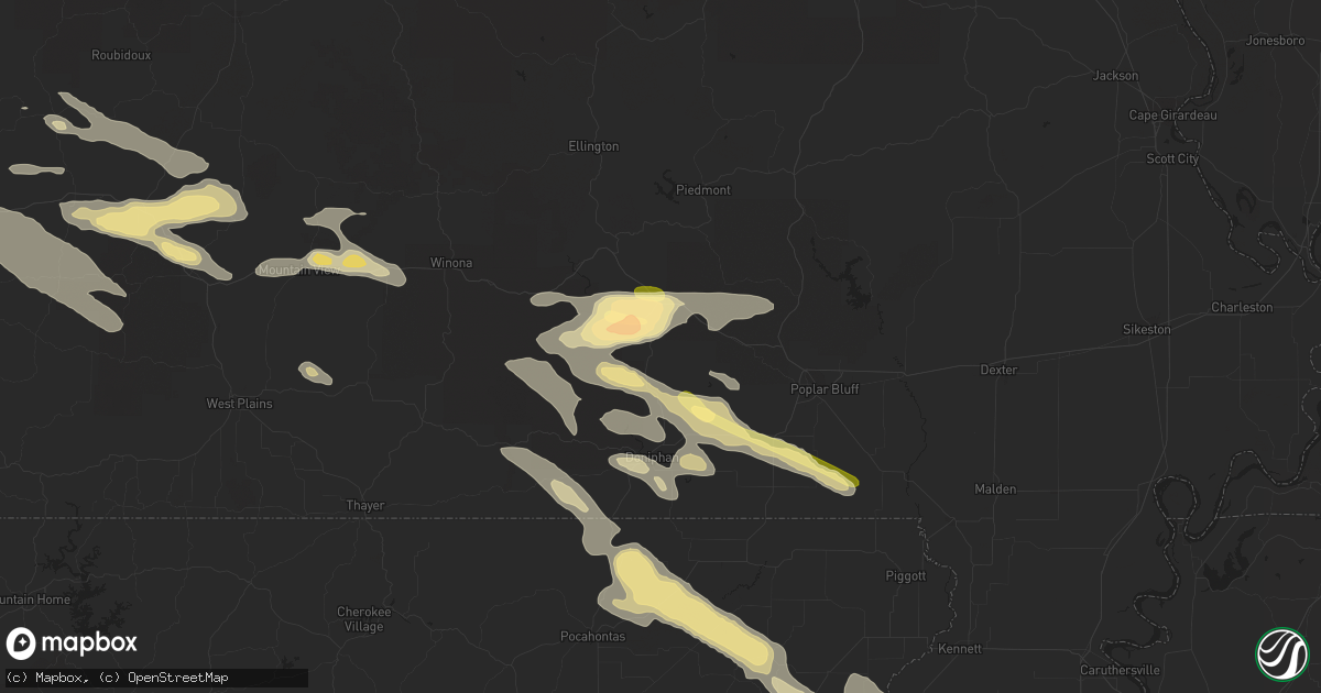 Hail map in Grandin, MO on September 24, 2022