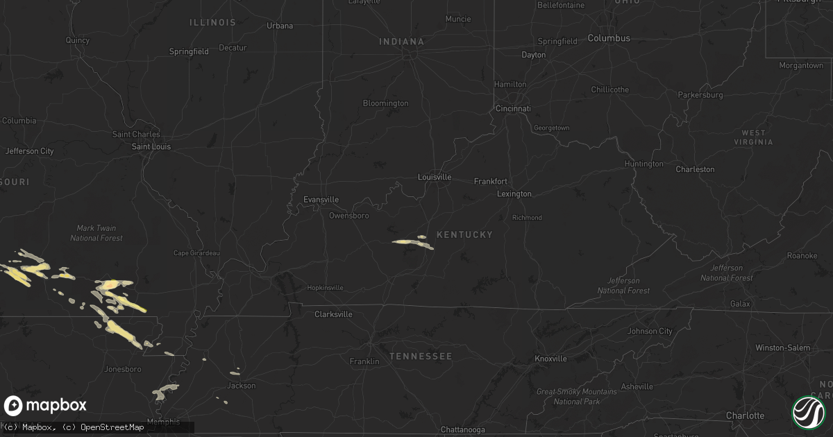 Hail map in Kentucky on September 24, 2022