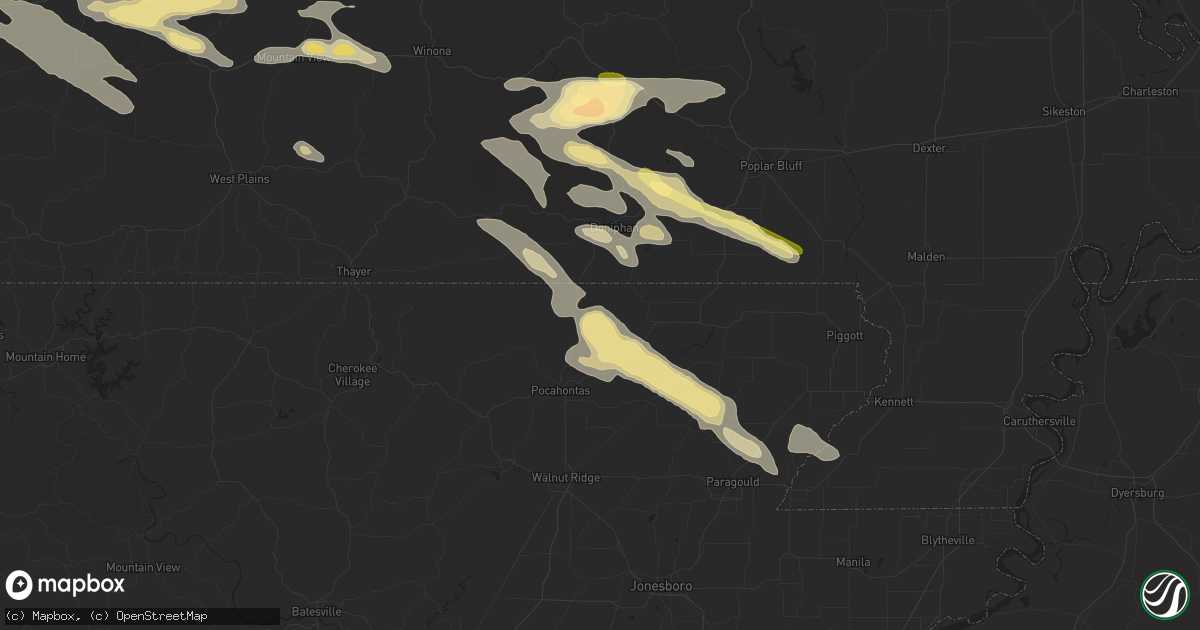 Hail map in Maynard, AR on September 24, 2022