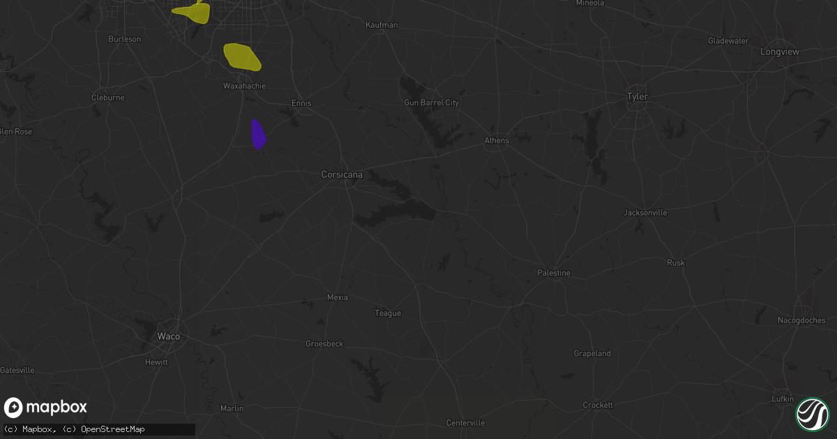 Hail map in Commerce, TX on September 24, 2023