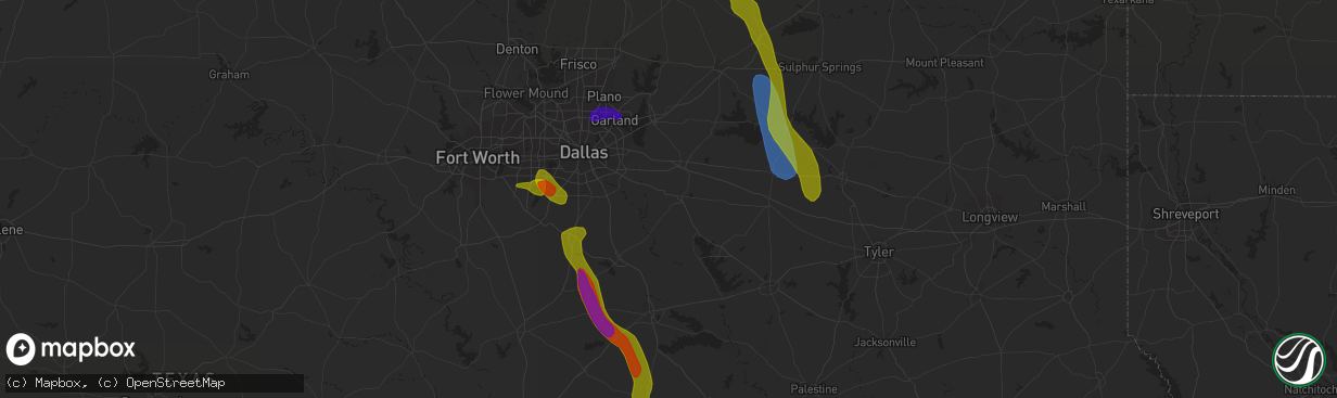Hail map in Desoto, TX on September 24, 2023