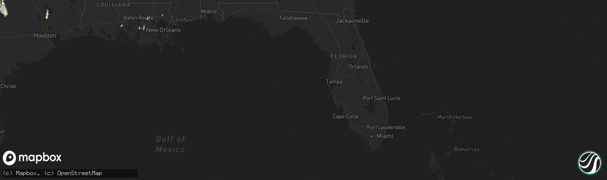 Hail map in Florida on September 24, 2023
