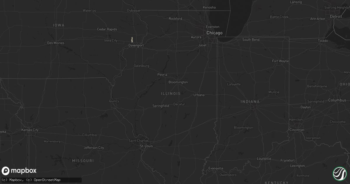 Hail map in Illinois on September 24, 2023