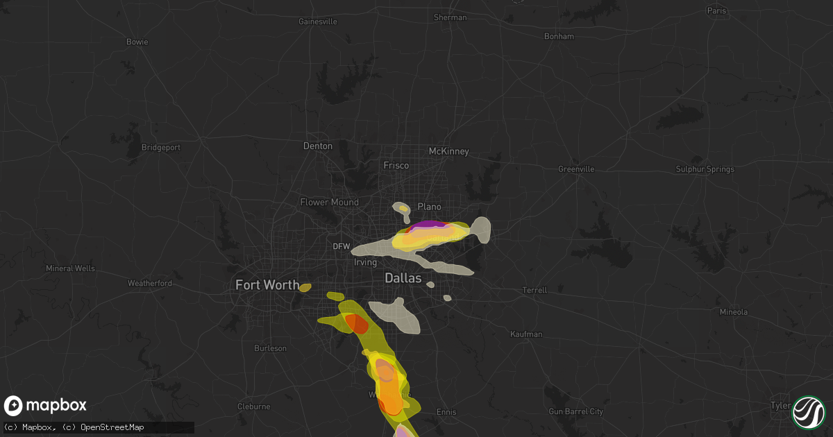 Hail map in Richardson, TX on September 24, 2023