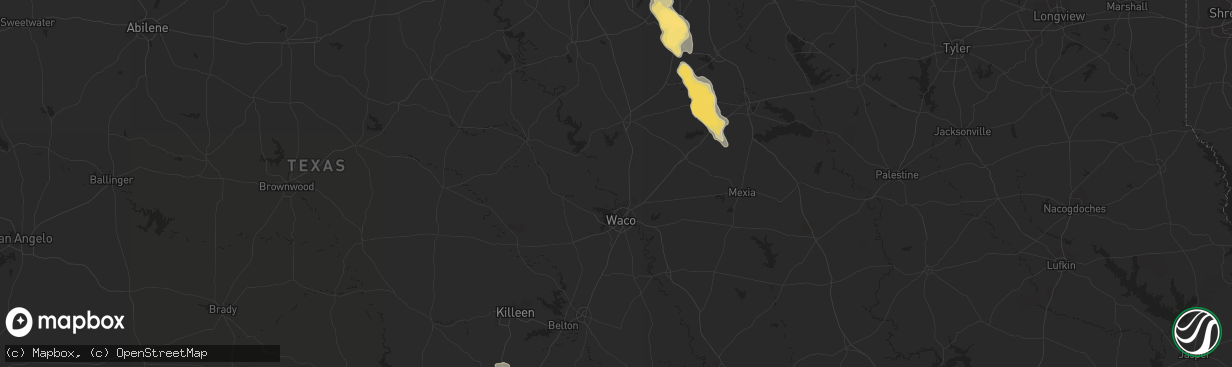 Hail map in Rowlett, TX on September 24, 2023