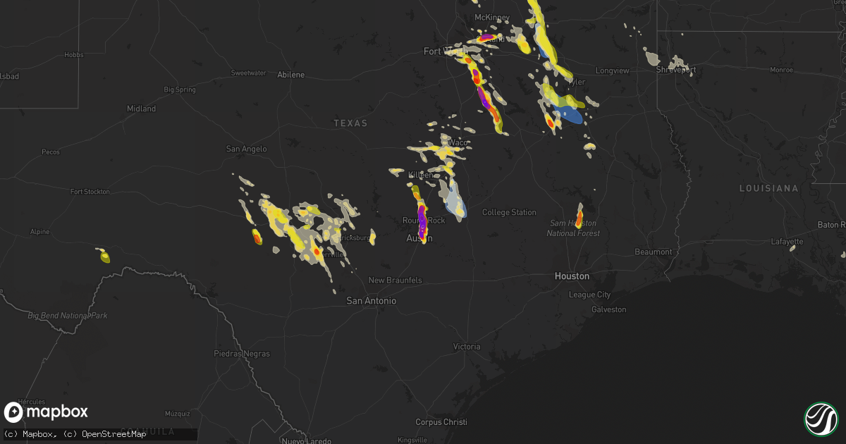 Hail map on September 24, 2023