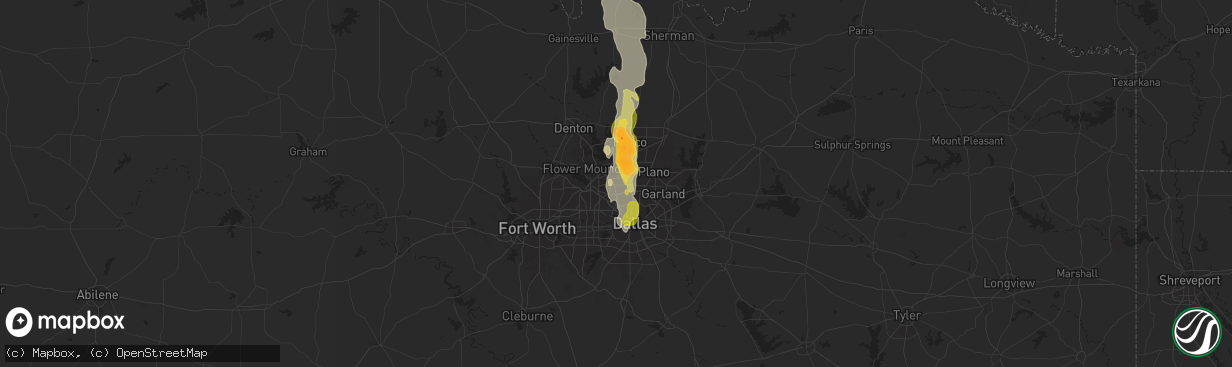 Hail map in Carrollton, TX on September 24, 2024