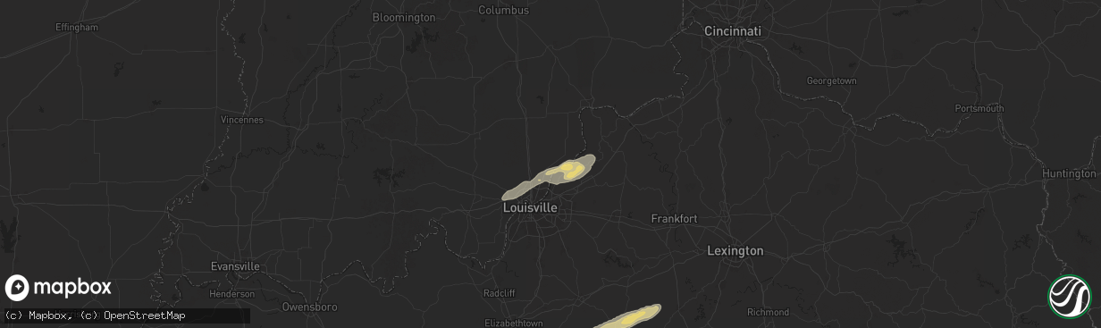 Hail map in Charlestown, IN on September 24, 2024