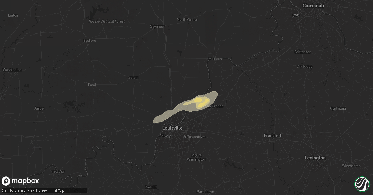 Hail map in Charlestown, IN on September 24, 2024
