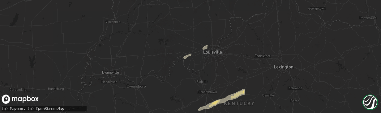 Hail map in Corydon, IN on September 24, 2024