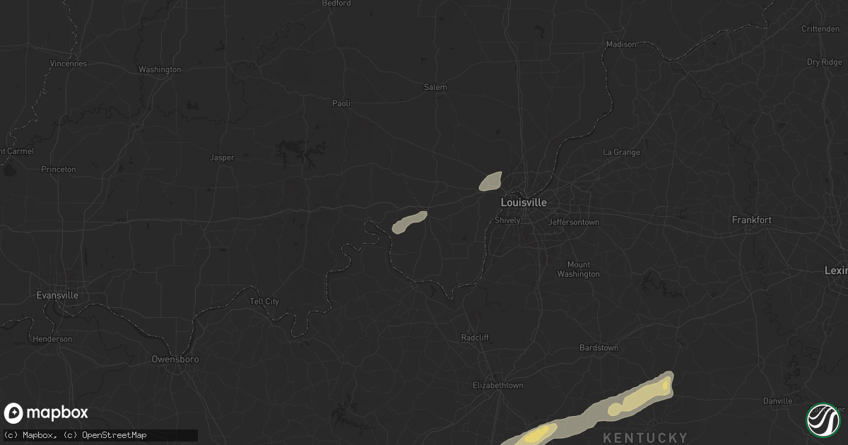 Hail map in Corydon, IN on September 24, 2024
