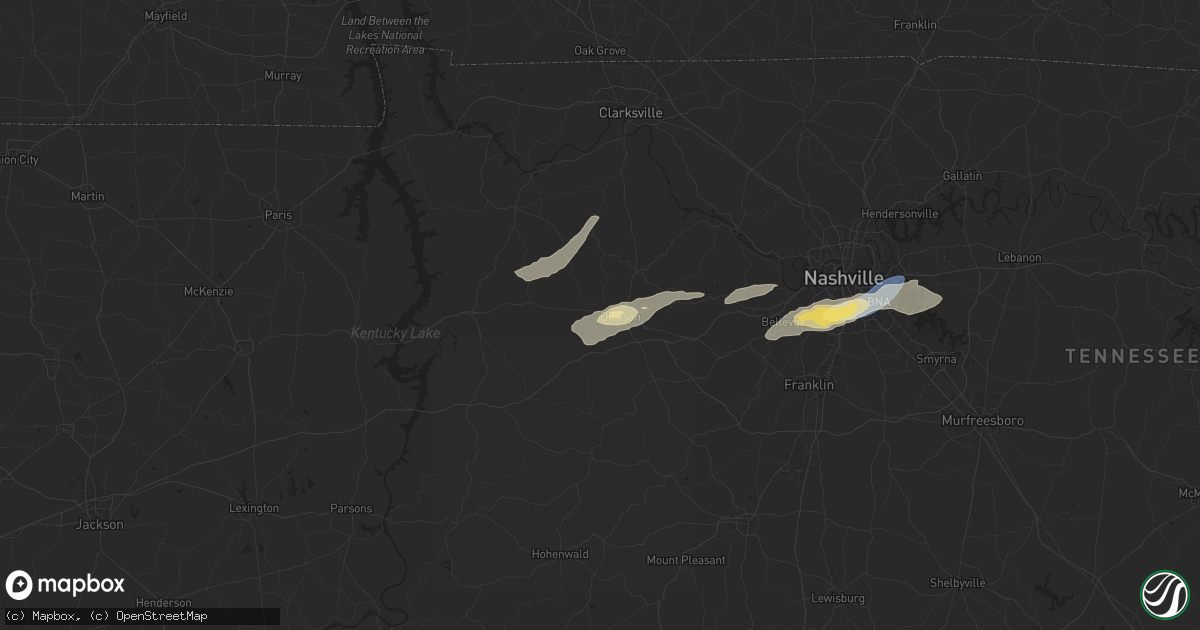 Hail map in Dickson, TN on September 24, 2024
